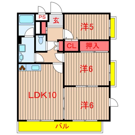 飯山満駅 徒歩13分 3階の物件間取画像